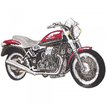 Aufnäher - Motorrad rot - 04170 - Gr. ca. 10,5 x 7,5cm