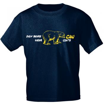 T-Shirt mit Print - Eisbär Icebear - Only Bears CAN wear coats - 10147 dunkelblau Gr. M
