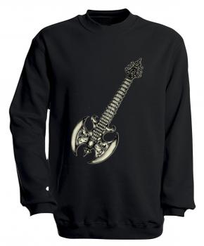 Sweatshirt mit Print - Guitar - S10252 - versch. farben zur Wahl - Gr. schwarz / XXL