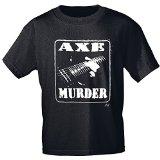 T-Shirt unisex mit Print - Axe Murder - von Rock You Music Shirts - 10393 schwarz - Gr. L