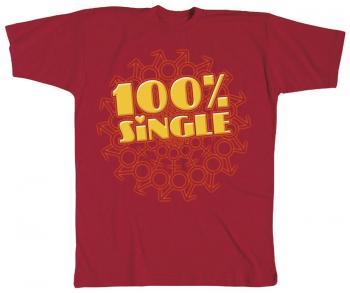 T-SHIRT  unisex mit Print - 100 Prozent Single - 10455 rot - Gr. S-XXL