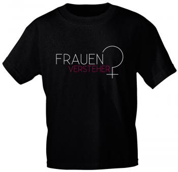 T-Shirt mit Print - Frauenversteher - 10464 schwarz - Gr. M