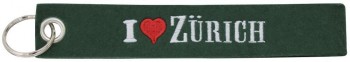 Filz-Schlüsselanhänger mit Stick I love Zürich Gr. ca. 17x3cm 14192 schwarz