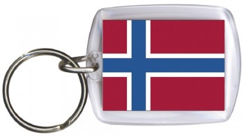 Schlüsselanhänger mit Nationalflagge Norwegen NORWEGEN Gr. ca. 4cm x 6cm 81123
