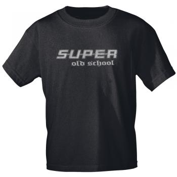T-Shirt mit Print - Trucker - SUPER Old School - 10819 schwarz Gr. S