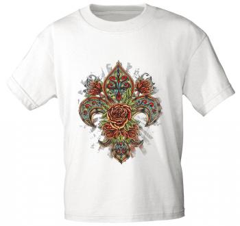 T-Shirt mit Print - Fantasy Rose - 10891 - versch. Farben zur Wahl - S-XXL