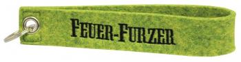 Filz-Schlüsselanhänger mit Stick Feuer-Furzer Gr. ca. 17x3cm 14051 grün