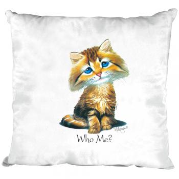 Kissen Dekokissen mit Print - Katze Cat Kätzchen Who me ? - 11684 versch. Farben