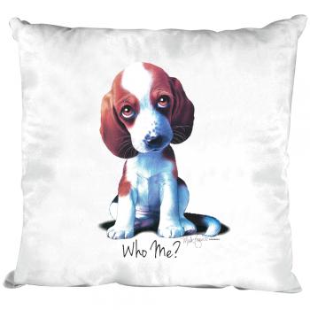 Kissen Dekokissen mit Print - Beagle Hundewelpen Who Me ? - 11685 versch. Farben