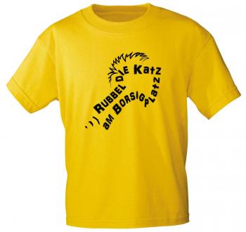 T-Shirt mit Print - Rubbel die Katz - 11909 - versch. Farben zur Wahl - gelb / L