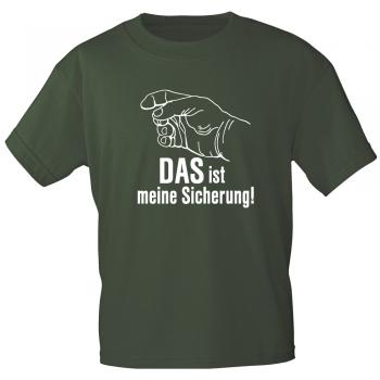 T-Shirt mit Print Spruch - DAS ist meine Sicherung ! - 12181 olivfarben Gr. XL