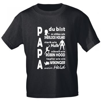 T-Shirt mit Print - Papa Du bist Huk Robin Hood Wikinger Held.. 12189 schwarz Gr. S-3XL