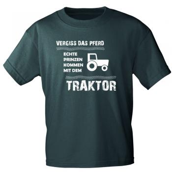 T-SHIRT Print Vergiss das Pferd..Prinzen..Traktor - 12197 anthrazitgrau Gr. XL