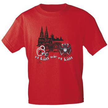 T-Shirt mit Print Kölner Dom et kütt wie et kütt - 12656 rot Gr. XXL