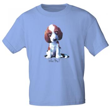 Kinder T-Shirt Print Hundewelpe Who me ? 12659 Gr. hellblau / 122/128