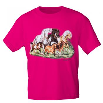 Kinder T-Shirt mit Pferdemotiv - Catch me - 12775 - ©Kollektion Bötzel - Gr. Pink / 152/164