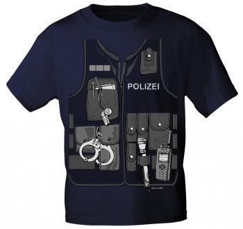 Kinder T-Shirt mit Vorder- und Rückenprint - Polizei - 12792 marine - Gr. 86/92