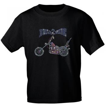 T-Shirt mit Strassmotiv - Chopper Bike - 12893 Gr. XL