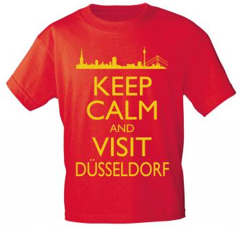 T-Shirt mit Print - Keep calm and visit Düsseldorf - 12913 versch. Farben zur Wahl - Gr. S-XXL