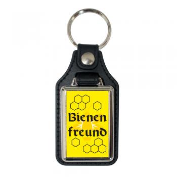 Leder-Schlüsselanhänger - Bienenfreund - Gr. ca. 95 x 40 mm - 13453/1