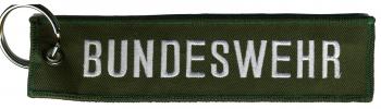 Stoff-Schlüsselanhänger mit Einstickung - Bundeswehr - Gr. ca. 12,5x3cm - 14129 grün
