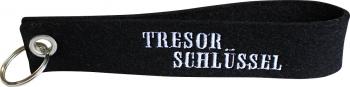 Filz-Schlüsselanhänger mit Stick TRESORSCHLÜSSEL Gr. ca. 17x3cm 14168 schwarz