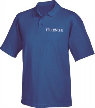 Poloshirt mit Einstickung - Feuerwehr - 10887 - blau - Gr. L