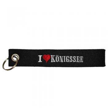 Filz-Schlüsselanhänger mit Stick I love Königssee Gr. ca. 17x3cm 14237 schwarz
