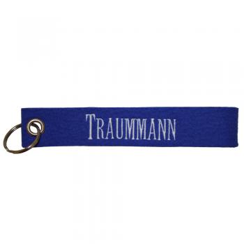 Filz-Schlüsselanhänger mit Stick Traummann Gr. ca. 17x3cm 14250 blau