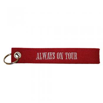 Filz-Schlüsselanhänger mit Stick Allways on Tour Gr. ca. 17x3cm 14289 rot