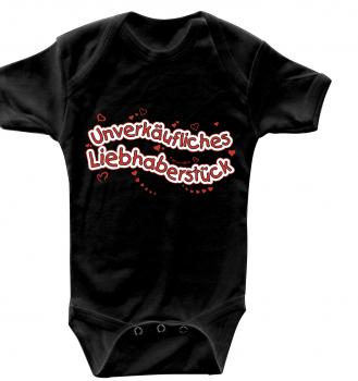 Babystrampler mit Print – unverkäufliches Liebhaberstück - 08492 schwarz - Gr. 6-12 Monate