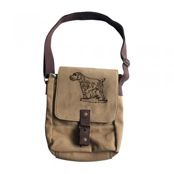 Canvas-Tasche mit Einstickung - Hund Jagdhund Dog - 15604
