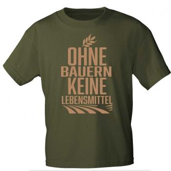 T-Shirt mit Print - Ohne Bauern keine Lebensmittel - 15726 olivgrün Gr. S-3XL