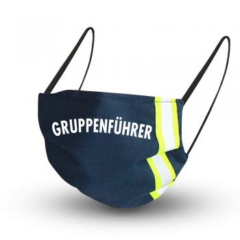 Textil Design Maske mit zertifizierten Innenvlies - GRUPPENFÜHRER - 15807 + Gratiszugabe