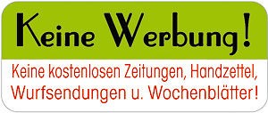 PVC Aufkleber für Briefkasten Briefkästen - KEINE WERBUNG - 302081 - Gr. ca. 48 x 20 mm