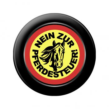 MAGNET - Pferde - Nein zur Pferdesteuer - Gr. ca. 5,7 cm - 16250 - Küchenmagnet