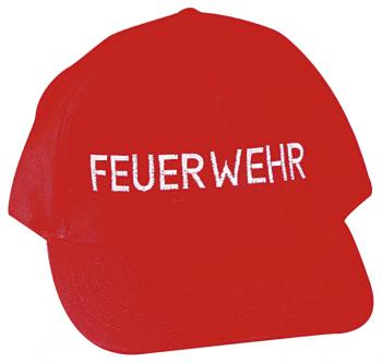 Baseballcap mit Einstickung - Feuerwehr - 68299 rot