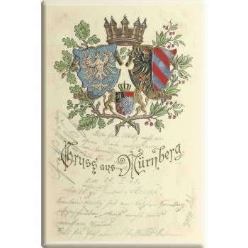 Magnet - Gruss aus Nürnberg - Gr. ca. 8 x 5,5 cm - 38768 - Kühlschrankmagnet Küchenmagnet