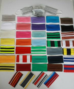 20 Stück Textil Design-Masken aus Baumwolle mit zertifizierten Innenvlies - Konvolut Sonderposten