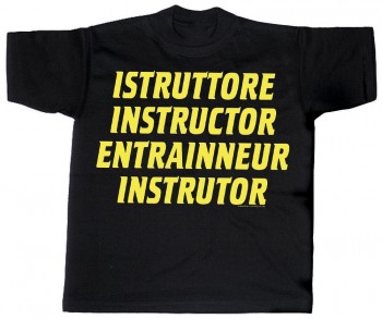 T-Shirt unisex mit Aufdruck - Istruttore Instructor Entraineur Instrutor - 10598 - Gr. M