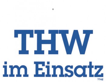 Hinweisschild incl. Saugnapf - THW im Einsatz - 20 x 15 cm - 307742