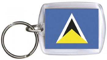 Schlüsselanhänger Anhänger - ST LUCIA - Gr. ca. 4x5cm - 81157 - Keyholder WM Länder