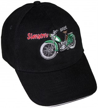 Baseballcap mit Einstickung - Moped Simson SR2E - 68510 schwarz