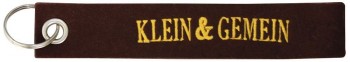 Filz-Schlüsselanhänger mit Stick KLEIN UND GEMEIN Gr. ca. 17x3cm 14100 Keyholder schwarz