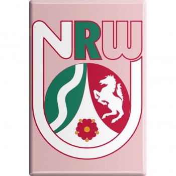 Kühlschrankmagnet - Wappen NRW - Gr. ca. 8 x 5,5 cm - 38724 - Küchenmagnet