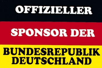 Auto-Aufkleber Hinweisschild - Offizieller Sponsor der Bundesrepublik Deutschland - Gr. ca. 14 x 9cm (303199) Spass Button Emblem Stick