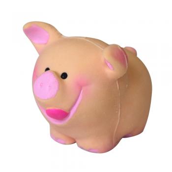 Glücks-Schweinchen aus Kautschuk mit Quietschfunktion in 3 Varianten  22266 7cm