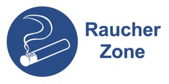 Schild - RAUCHERZONE - Gr. ca. 40x20cm - 300922