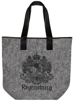 Filztasche mit Einstickung - REGENSBURG - 26075 - Shopper Bag Umhängetasche