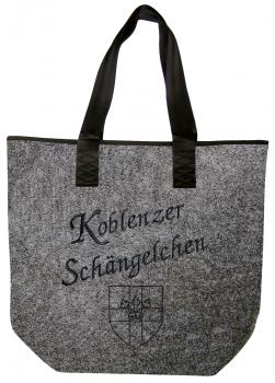 Filztasche mit Einstickung - Koblenzer Schängelchen - 26088 Shoppertasche Gr. ca. 46,5cm x 39,5cm